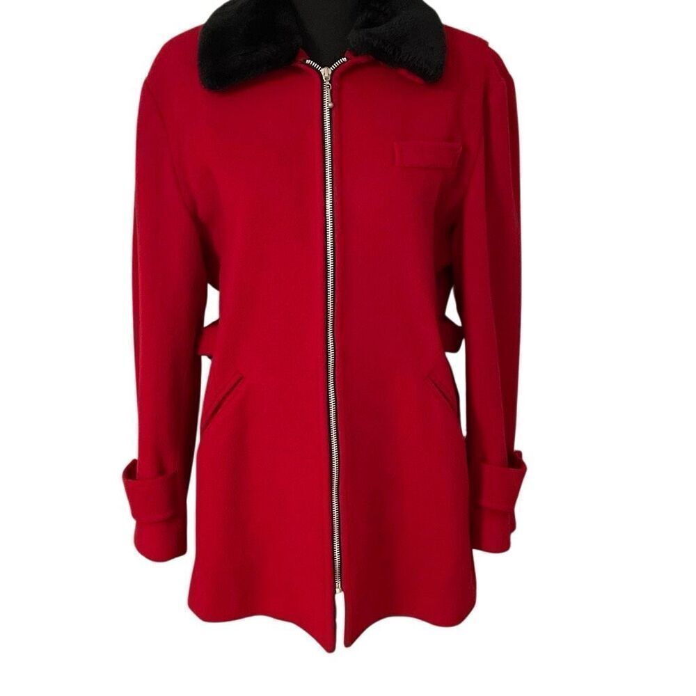 Jonathan Michael Vintage Wool Faux Fur collar